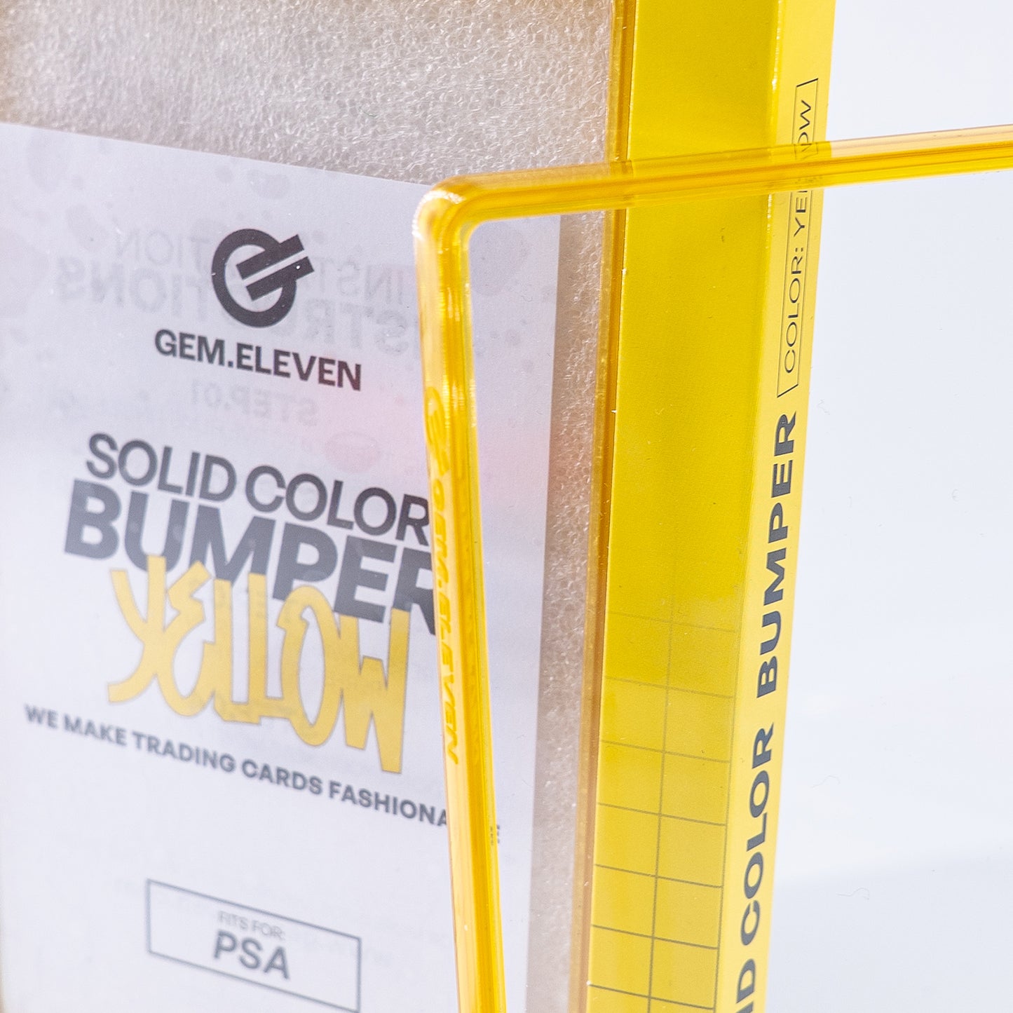 Gem.Eleven Solid Slab Bumper Gelb (PSA) – Schutzrahmen für gegradete Karten