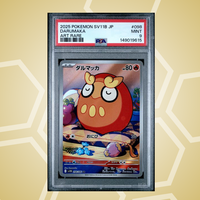 2025 Pokemon Japanese Sv11B-Black Bolt #098 Darumaka Art Rare PSA 9
