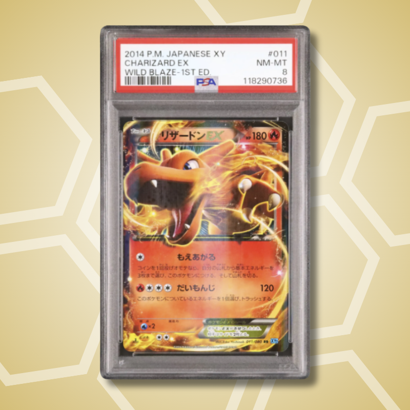 2014 Pokemon Japanese Charizard EX RR 1st Edition Wild Blaze XY2 #011 PSA 8
