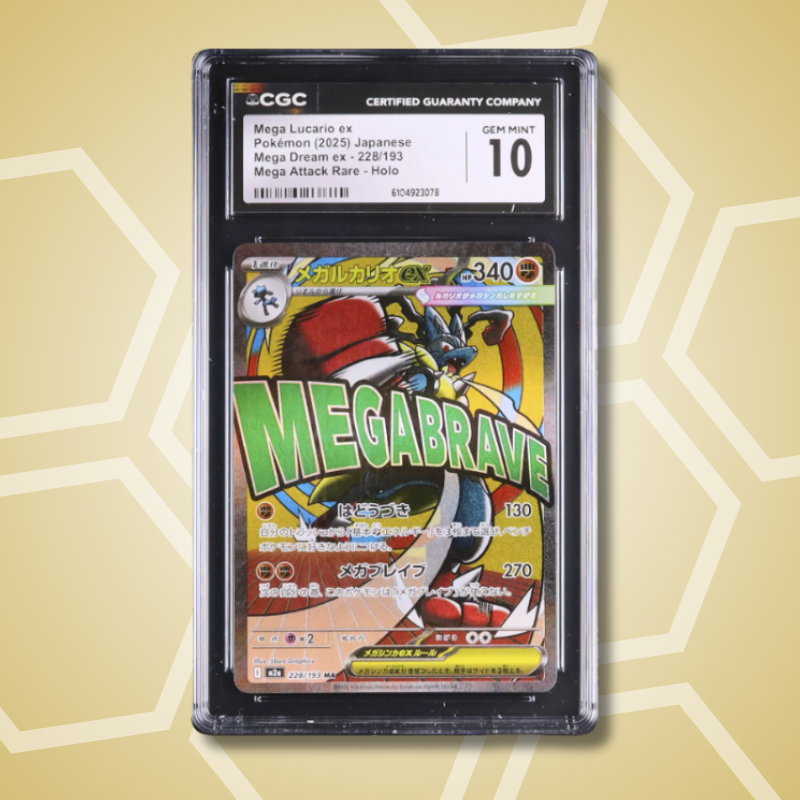 2025 Pokemon Japanese Mega Lucario ex MA MEGA Dream ex M2a #228 CGC 10