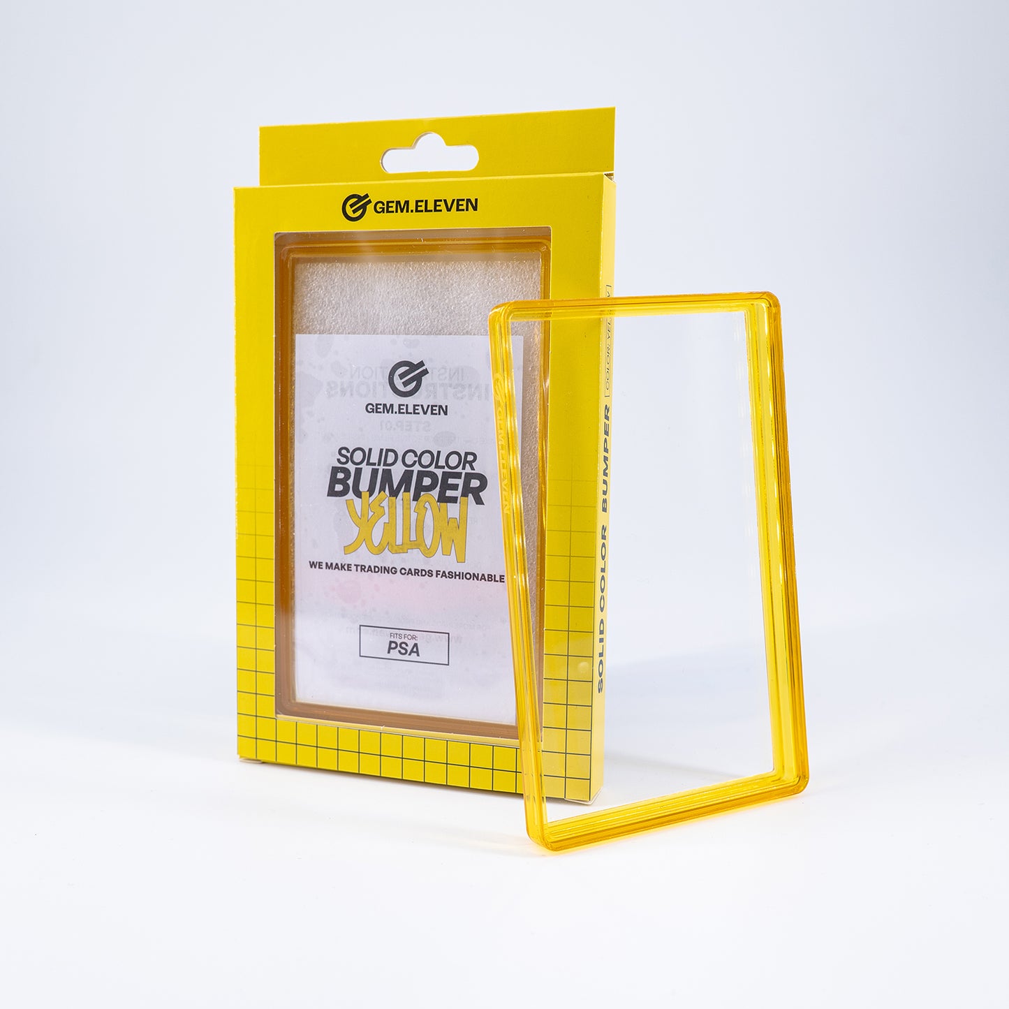 Gem.Eleven Solid Slab Bumper Gelb (PSA) – Schutzrahmen für gegradete Karten