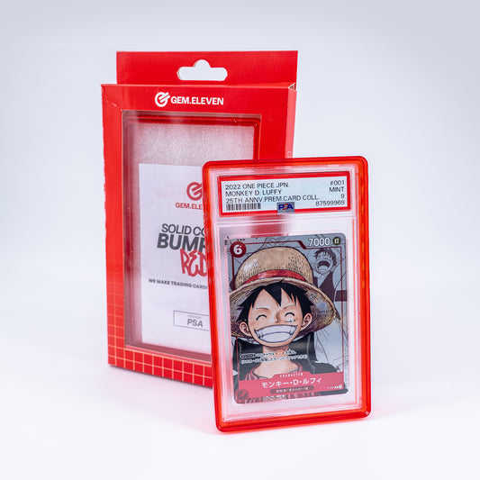 Gem.Eleven Solid Slab Bumper Rot (PSA) – Schutzrahmen für gegradete Karten