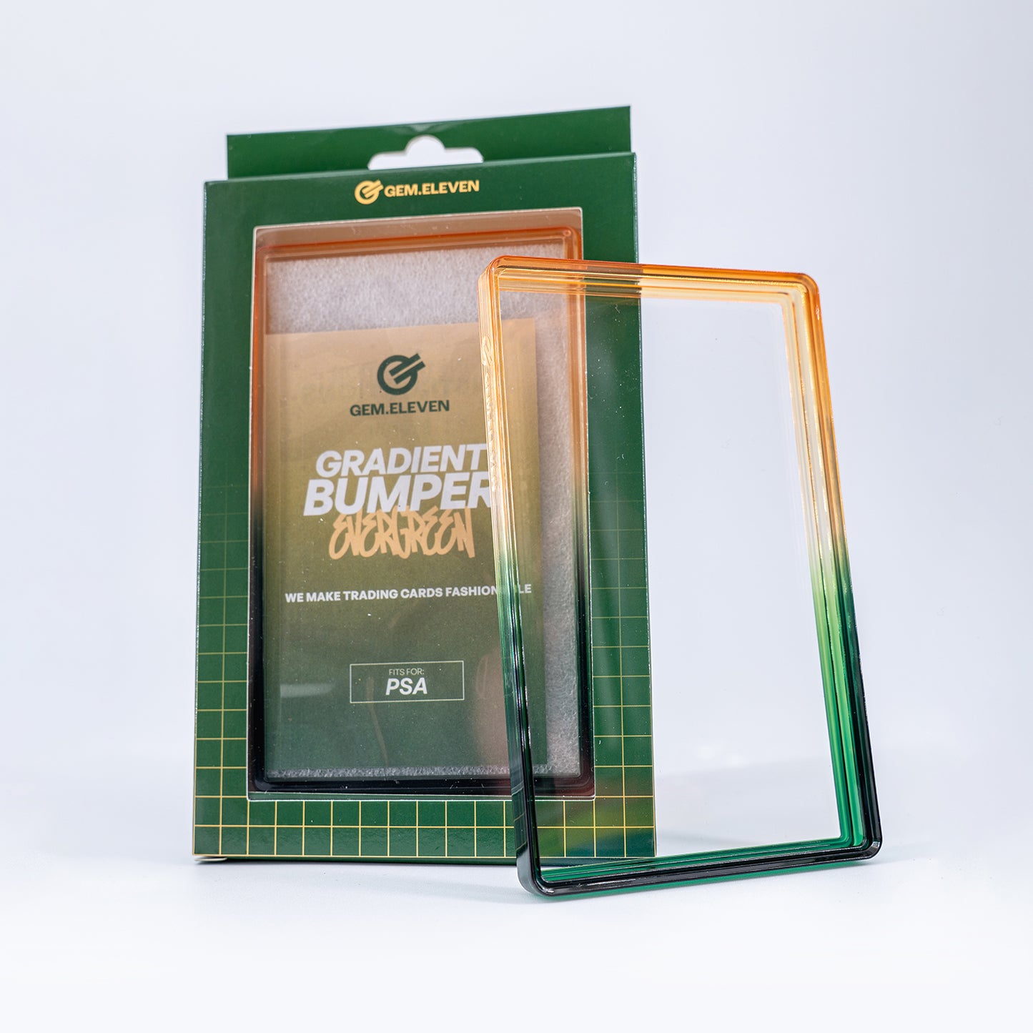 Gem.Eleven Gradient Slab Bumper Evergreen (PSA) – Schutzrahmen für gegradete Karten