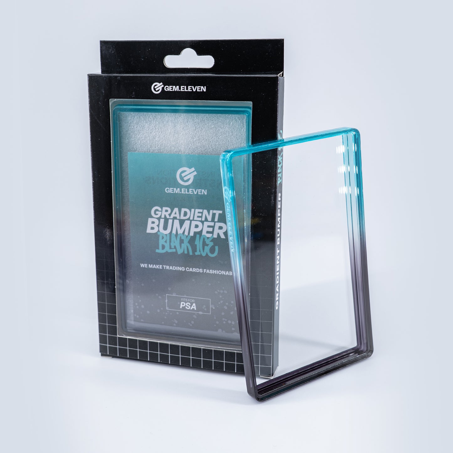 Gem.Eleven Gradient Slab Bumper Black Ice (PSA) – Schutzrahmen für gegradete Karten