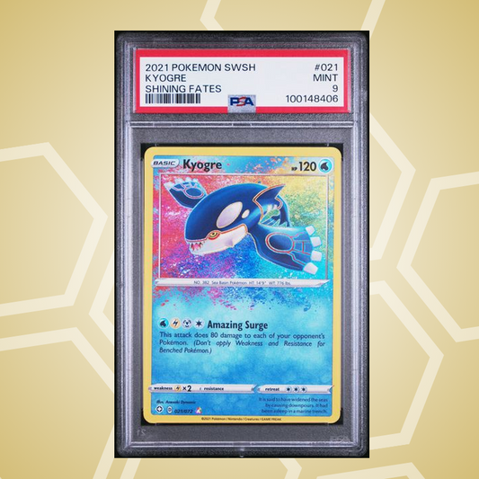 2021 Pokemon Sword & Shield Shining Fates #021 Kyogre Shining Fates PSA 9