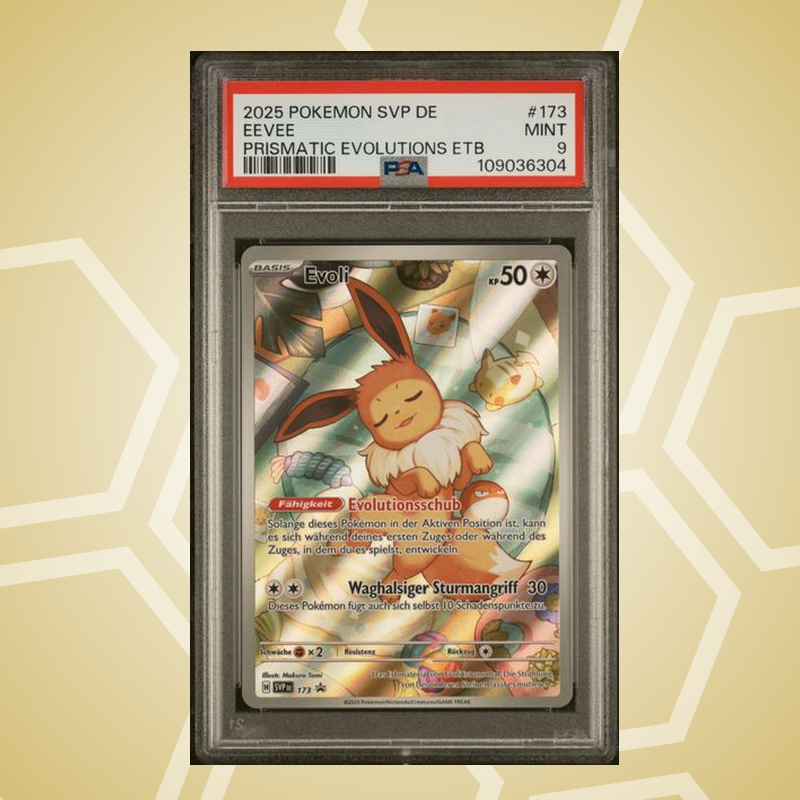 2025 Pokemon German Svp De-Sv Black Star Promo #173 Eevee Prismatic Evolutions Etb PSA 9