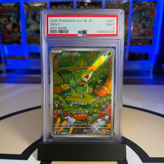 Snivy (AR) - 2025 SV11B Black Bolt #087 - PSA 9 - Cert 125940200
