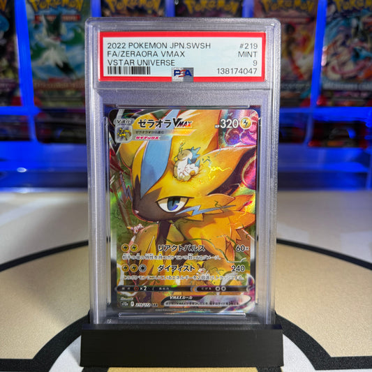 FA/Zeraora VMAX – VSTAR Universe #219 – PSA 9 – Cert 138174047
