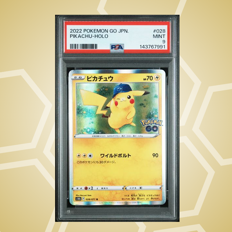 2022 Pokemon Go Japanese #028 Pikachu-Holo PSA 9