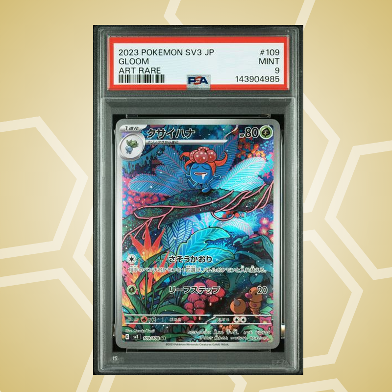 2023 Pokemon Japanese Sv3-Ruler Of The Black Flame #109 Gloom Art Rare PSA 9