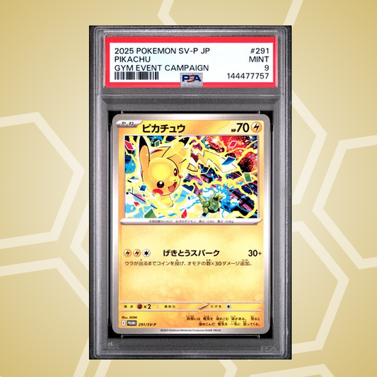 2025 Pokemon Japanese Sv-P Promo #291 Pikachu Gym Event Campaign PSA 9