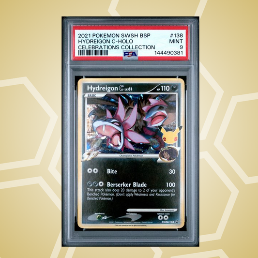 2021 Pokemon Swsh Black Star Promo #138 Hydreigon C-Holo Celebrations Collection PSA 9