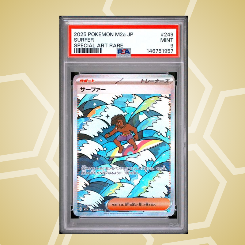 2025 Pokemon Japanese M2A-Mega Dream ex #249 Surfer Special Art Rare PSA 9