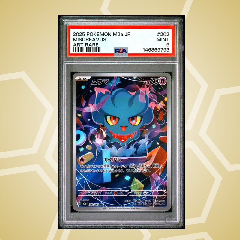 2025 Pokemon Japanese M2A-Mega Dream ex #202 Misdreavus Art Rare PSA 9