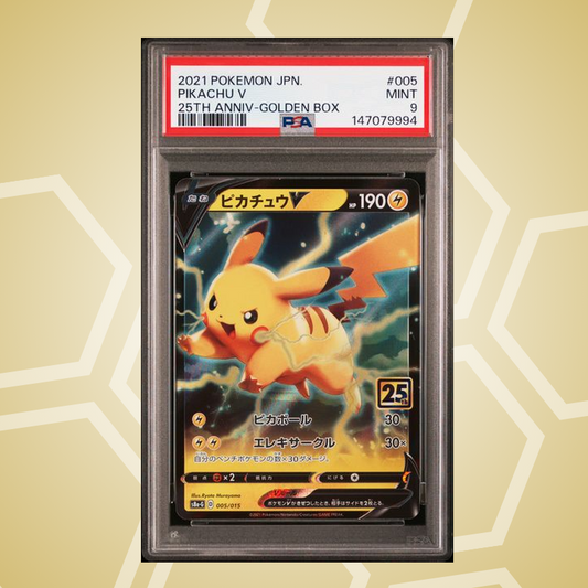 2021 Pokemon Asia 25Th Anniversary Promo #005 Pikachu V 25Th Anniv-Golden Box PSA 9