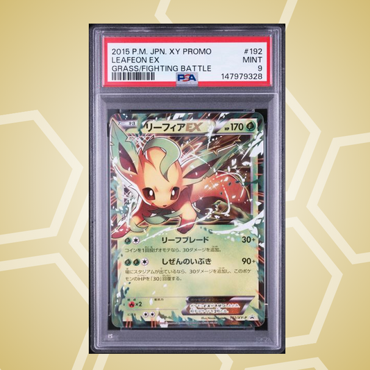 2015 Pokemon Japanese Xy Promo #192 Leafeon ex Grass/Fighting Battle PSA 9