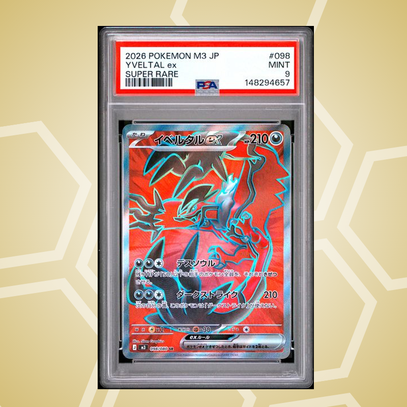 2026 Pokemon Japanese M3-Nullifying Zero #098 Yveltal ex Super Rare PSA 9