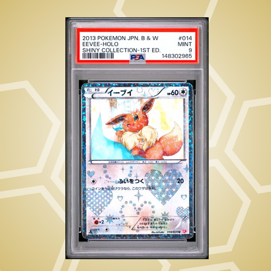 2013 Pokemon Japanese Black & White Shiny Collection #014 Eevee-Holo Shiny Collection-1St Ed. PSA 9