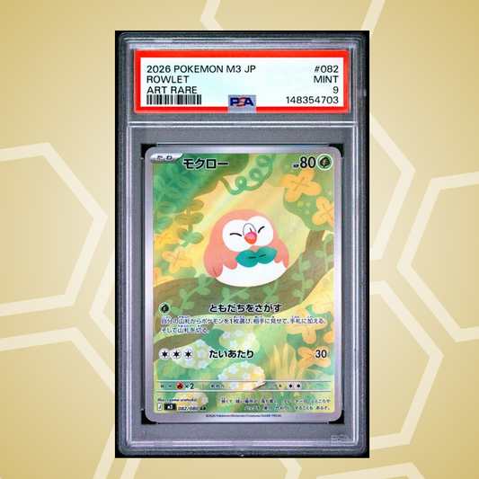 2026 Pokemon Japanese M3-Nullifying Zero #082 Rowlet Art Rare PSA 9