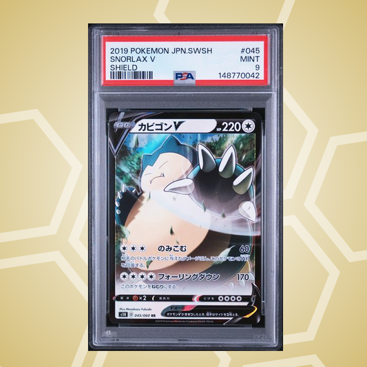 2019 Pokemon Japanese Sword & Shield Shield #045 Snorlax V Shield PSA 9