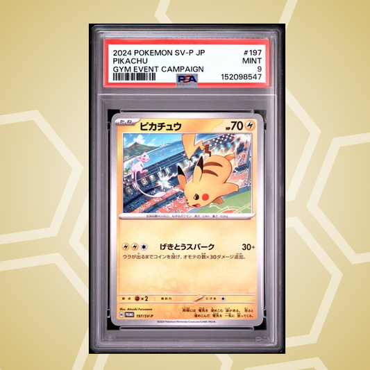 2024 Pokemon Japanese Sv-P Promo #197 Pikachu Gym Event Campaign PSA 9