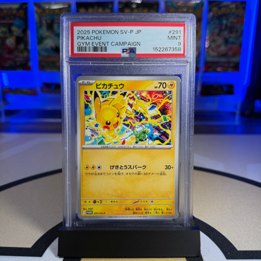 Pikachu - 2025 SV-P Promo (Gym Event) #291 - PSA 9 - Cert 152267358