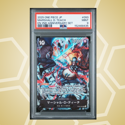 2025 One Piece Japanese English Version 2Nd Anniversary Set #093 Marshall D. Teach PSA 9