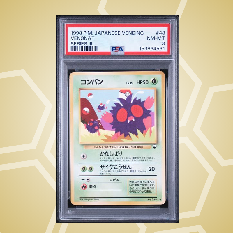 1998 Pokemon Japanese Vending #48 Venonat Series Iii PSA 8