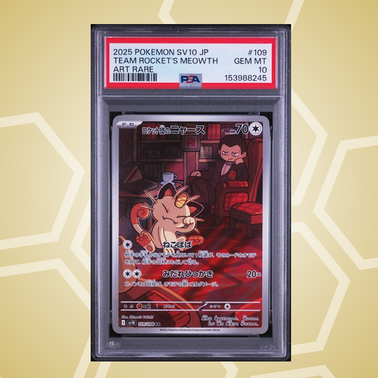 Team Rockets Mauzi (Meowth) Art Rare – Glory Of Team Rocket JP – PSA 10