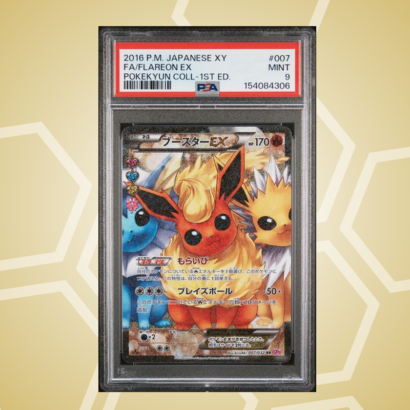 2016 Pokemon Japanese Xy Pokekyun Collection #007 Fa/Flareon ex Pokekyun Coll-1St Ed. PSA 9