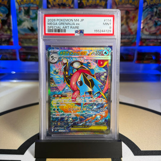Mega Greninja ex SAR – M4 Ninja Spinner #114 – PSA 9 – Cert 155244129