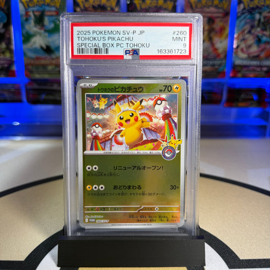 Tohoku's Pikachu – SV-P Promo #260 – PSA 9 – Cert 163361723