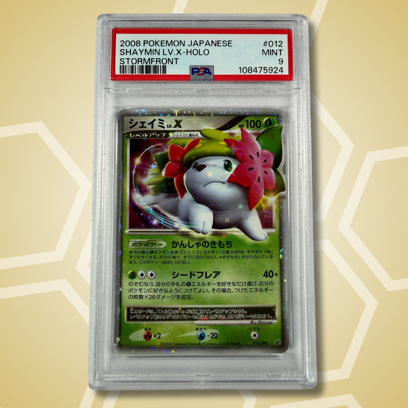 2008 Pokemon Japanese Shaymin LV. X Stormfront  PSA 9