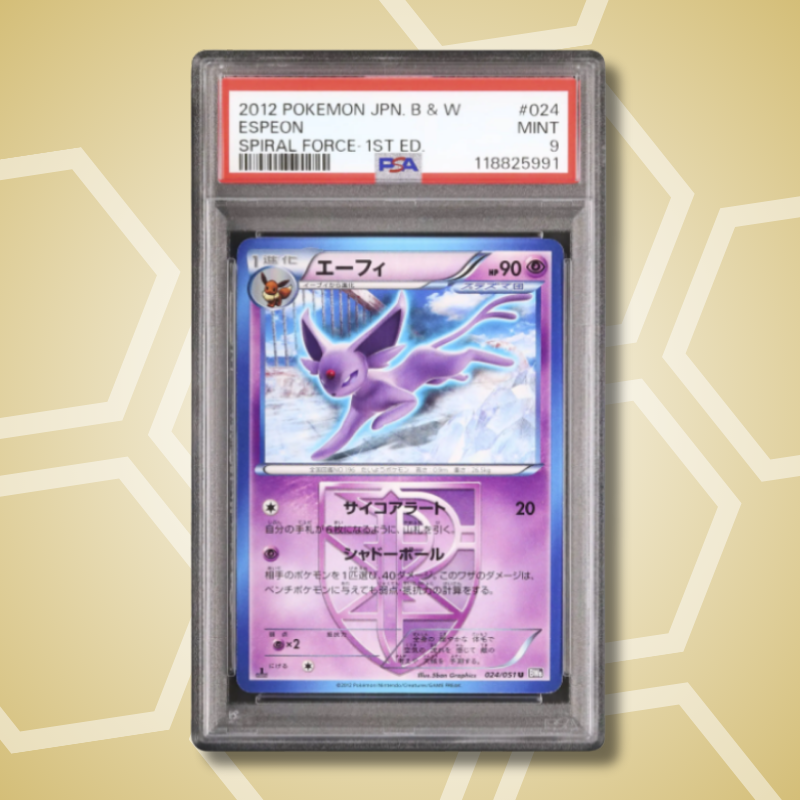 2012 Pokemon Japanese Espeon U 1st Edition Spiral Force BW8 #024 PSA 9