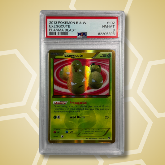 2013 Exeggcute Gold Shiny Plasma Freeze PSA 8 (EN)