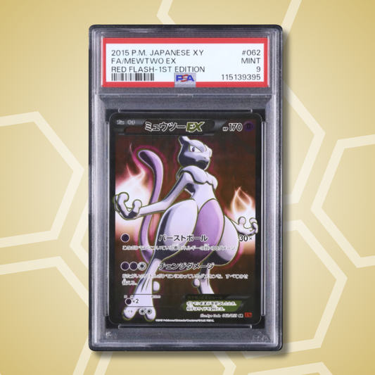 2015 Pokemon Japanese Mewtwo EX SR 1st Edition FA Red Flash XY8 #062 PSA 9