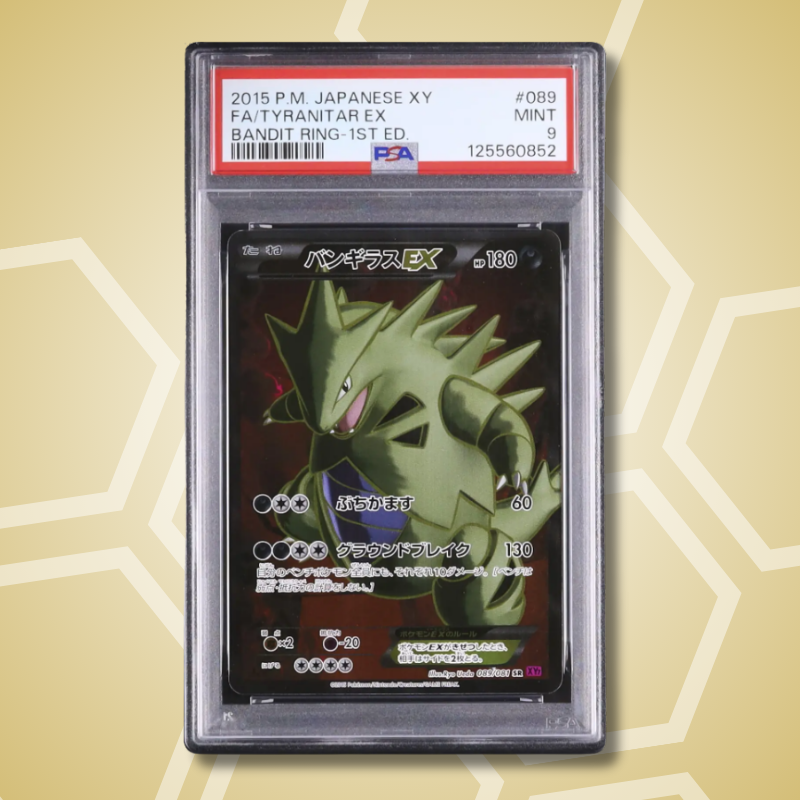 2015 Pokemon Japanese Tyranitar EX SR 1st Edition FA Bandit Ring #089 PSA 9