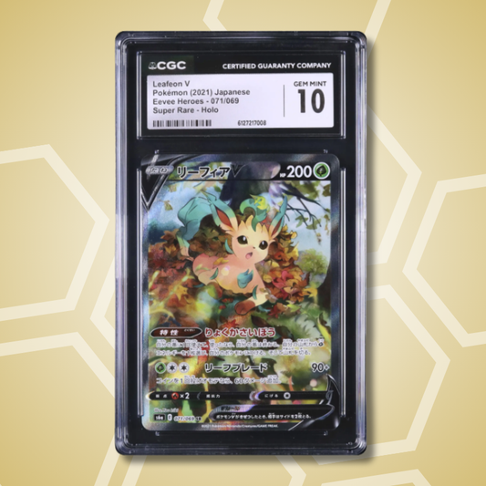2021 Pokemon Japanese Leafeon V SR FA SA Eevee Heroes S6a #071 CGC 10