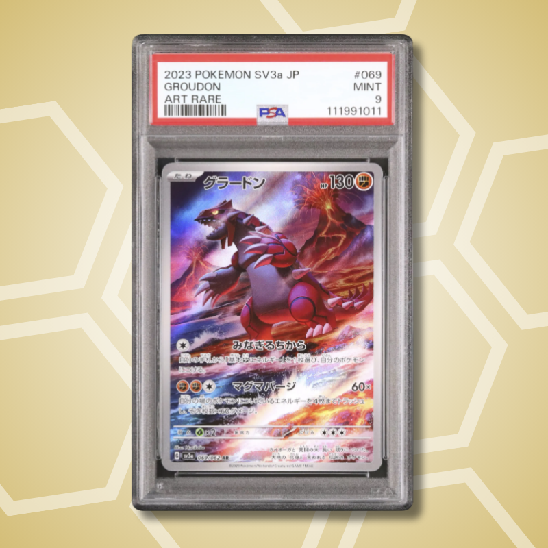 2023 Pokemon Japanese Groudon AR Raging Surf SV3a #069 PSA 9
