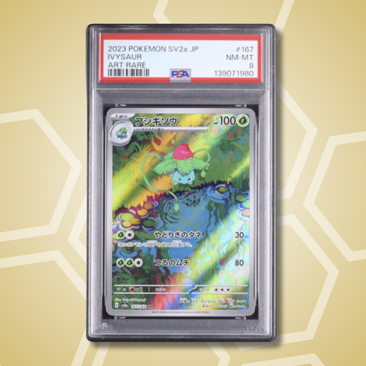 2023 Pokemon Japanese Ivysaur AR Pokemon Card 151 #167 PSA 8