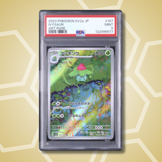 2023 Pokemon Japanese Ivysaur AR Pokemon Card 151 SV2a #167 PSA 9
