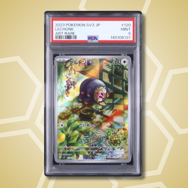2023 Pokemon Japanese Lechonk AR Ruler of The Black Flame SV3 #120 PSA 9
