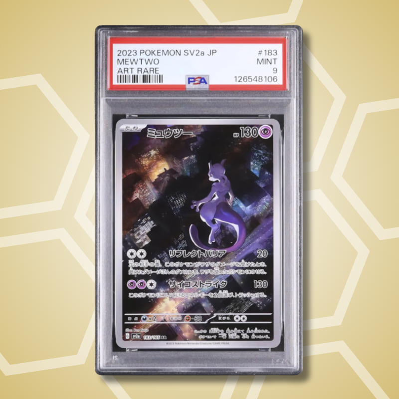2023 Pokemon Japanese Mewtwo AR Pokemon Card 151 SV2a #183 PSA 9