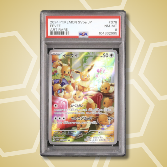 2024 Pokemon Japanese Eevee AR Crimson Haze SV5a #078 PSA 8