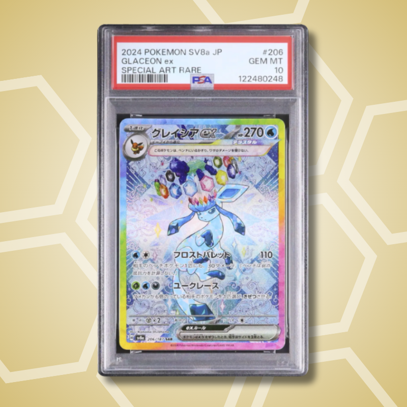 2024 Pokemon Japanese Glaceon ex SAR Terastal Fest ex SV8a #206 PSA 10