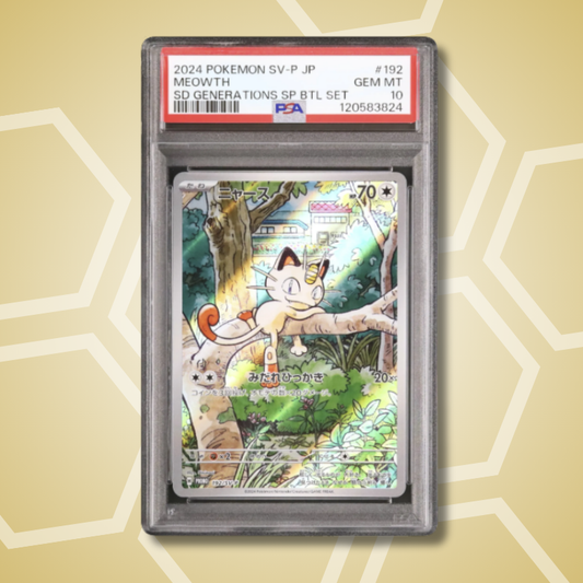 2024 Pokemon Japanese Meowth Promo AR Special Battle Set #192/SV-P PSA 10