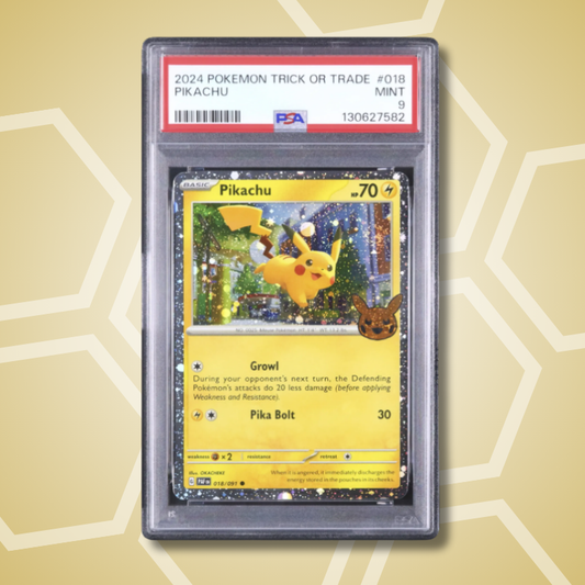 2024 Pokemon Pikachu Common Trick or Trade #018 PSA 9