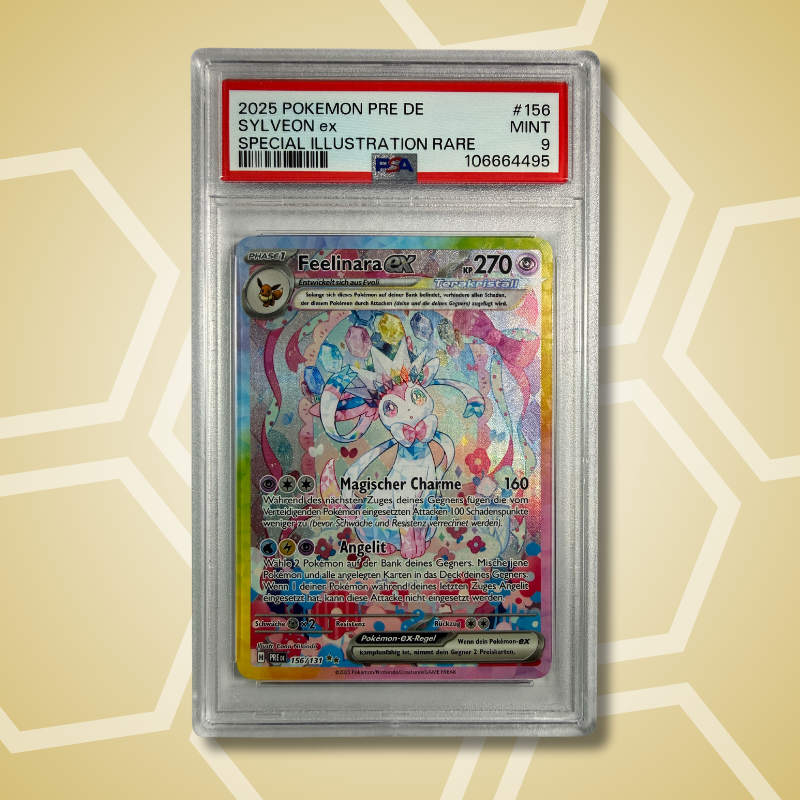 2025 Feelinara ex Special-Illustration-Rare Prismatische Entwicklungen PSA 9 DE