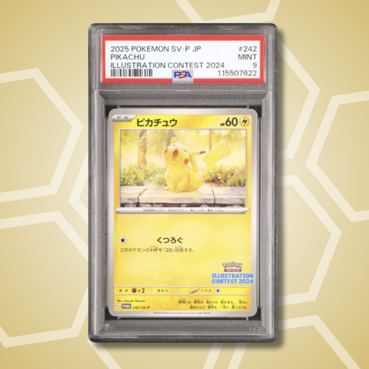 2025 Pokemon Japanese Pikachu Promo Illustration Contest 2024 #242/SV-P PSA 9