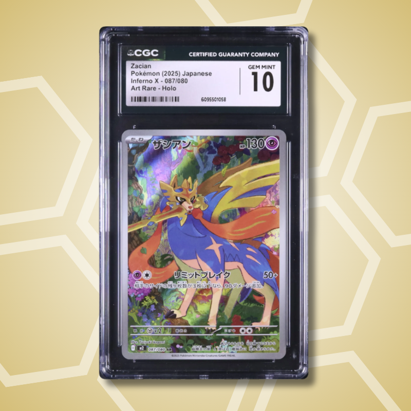 2025 Pokemon Japanese Zacian AR Inferno X M2 #087 CGC 10